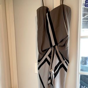 BCBGMaxAzria Chiffon Strapless Dress